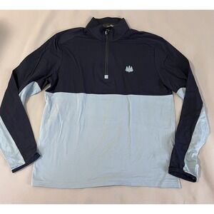 RALPH LAUREN POLO GOLF WICKING Blue Men's 1/4 ZIP PULLOVER‎ Medium